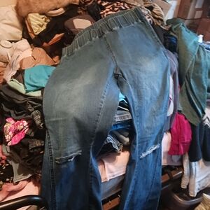 Elegant Blue Flare Jeans